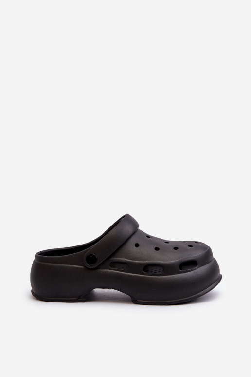 Pantofole leggere Pantofole da donna con suola massiccia alla moda in colore nero Danollia