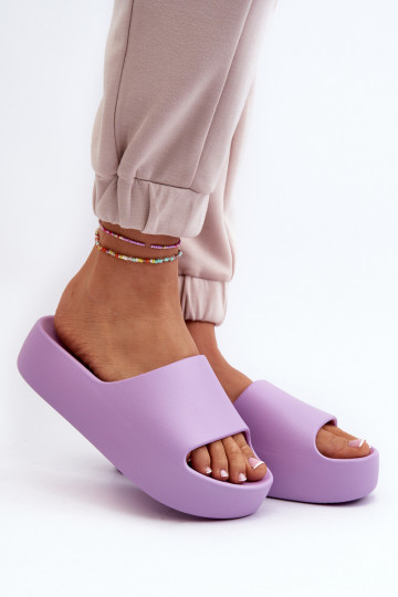 Pantofole con suola massiccia Viola Oreithano 2