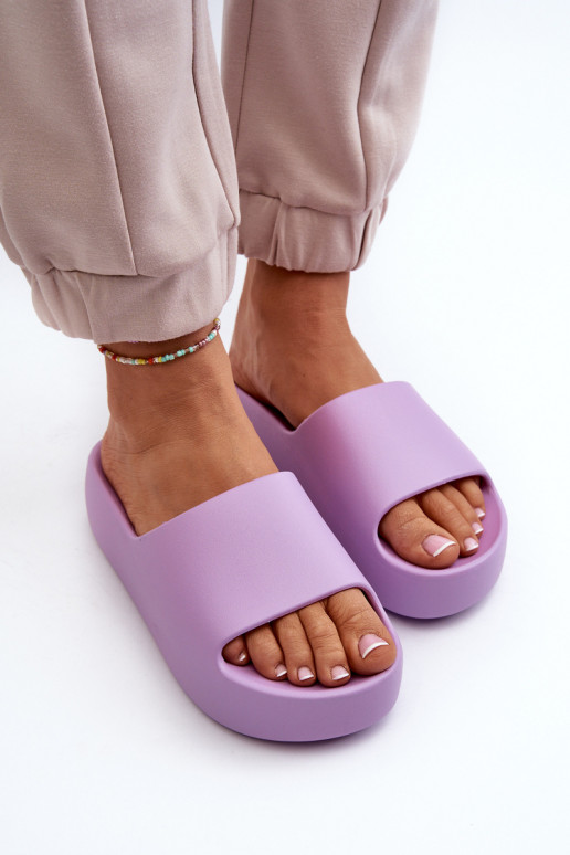 Pantofole con suola massiccia Viola Oreithano Pantofole con suola massiccia Viola Oreithano