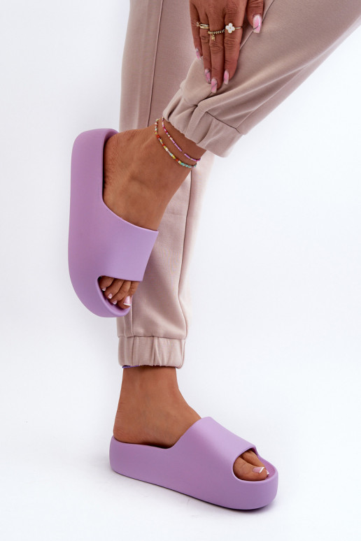 Pantofole con suola massiccia Viola Oreithano Pantofole con suola massiccia Viola Oreithano