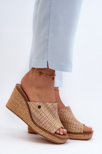 Ciabatte da donna Sergio Leone KL213 beige