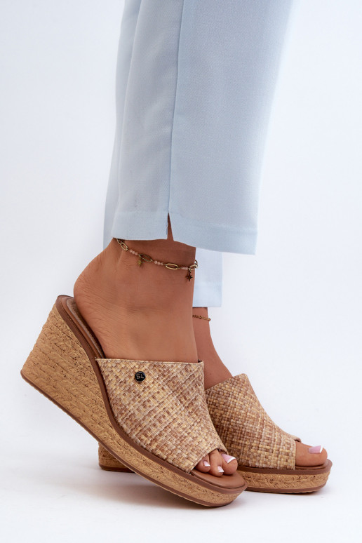Ciabatte da donna Sergio Leone KL213 beige
