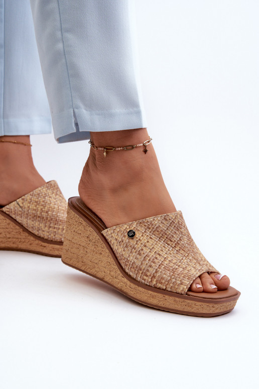 Ciabatte da donna Sergio Leone KL213 beige
