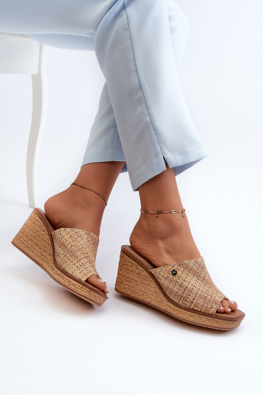 Ciabatte da donna Sergio Leone KL213 beige