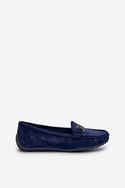 Mocassini in camoscio Rabell blu scuro
