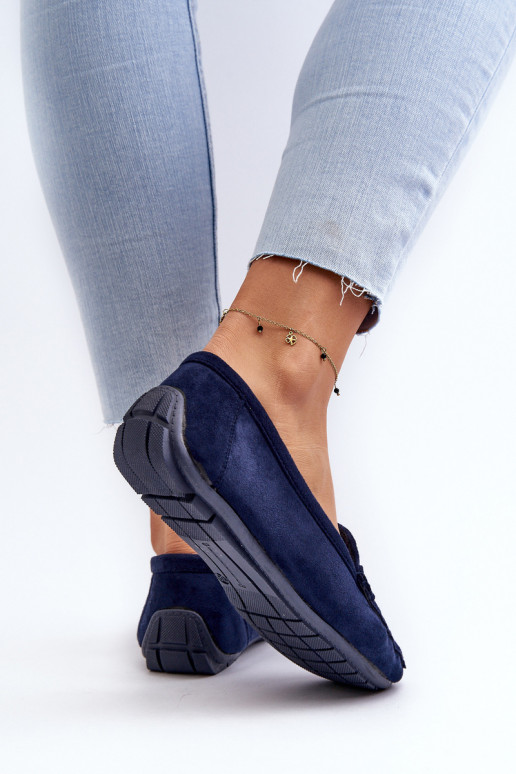 Mocassini in camoscio Rabell blu scuro Mocassini in camoscio Rabell blu scuro