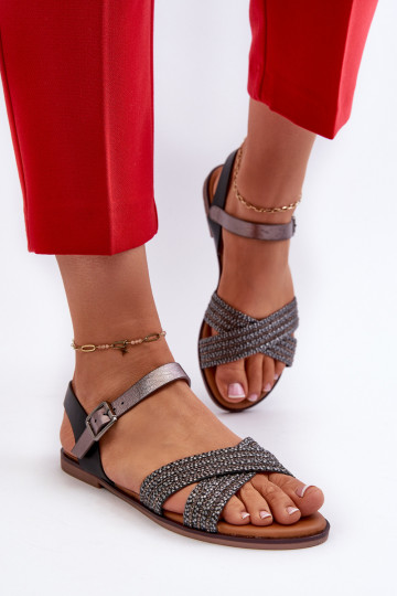 Sandali bassi da donna S.Barski MY923 colore nero