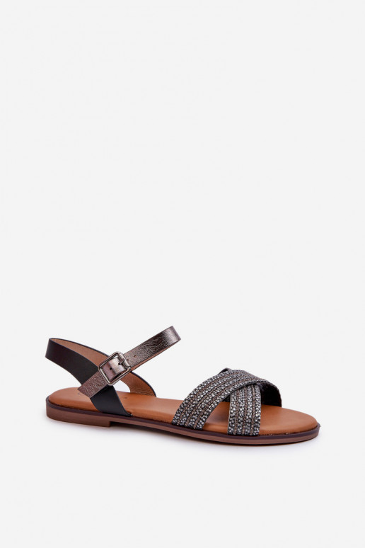 Sandali bassi da donna S.Barski MY923 colore nero