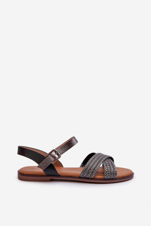Sandali bassi da donna S.Barski MY923 colore nero