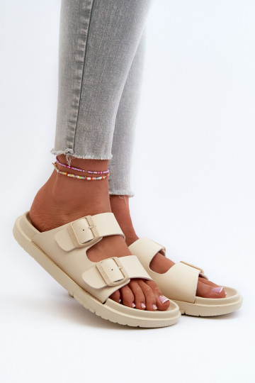 Ciabatte leggere con fibbie Big Star NN274A752 beige 2