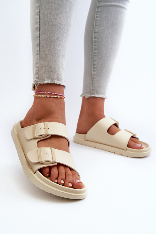 Ciabatte leggere con fibbie Big Star NN274A752 beige