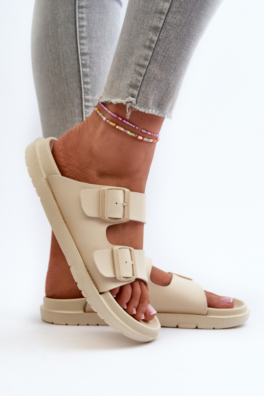 Ciabatte leggere con fibbie Big Star NN274A752 beige
