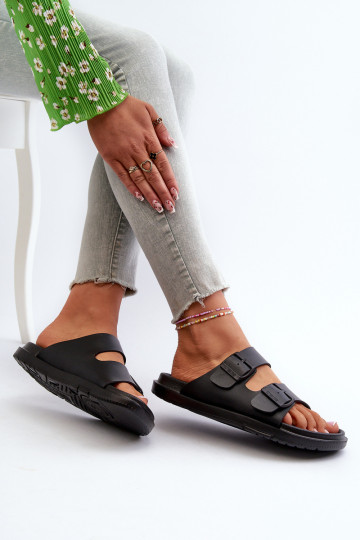 Ciabatte leggere con fibbie Big Star NN274A750 colore nero 2