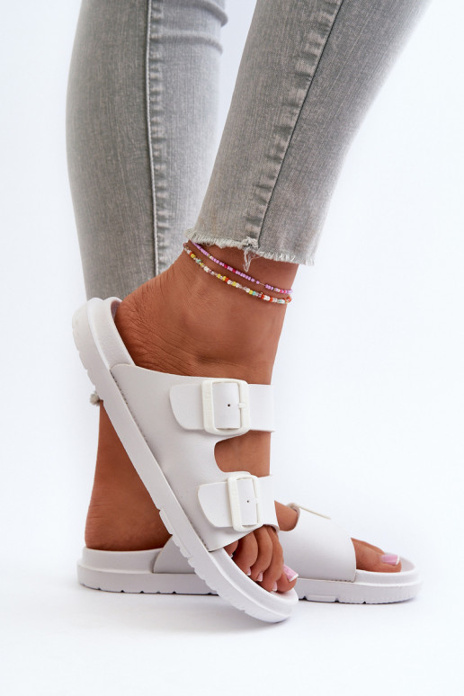 Ciabatte leggere con fibbie Big Star NN274A751 colore bianco