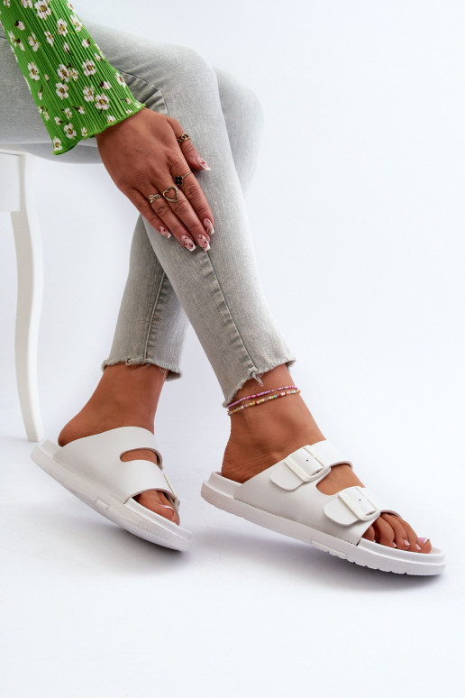 Ciabatte leggere con fibbie Big Star NN274A751 colore bianco