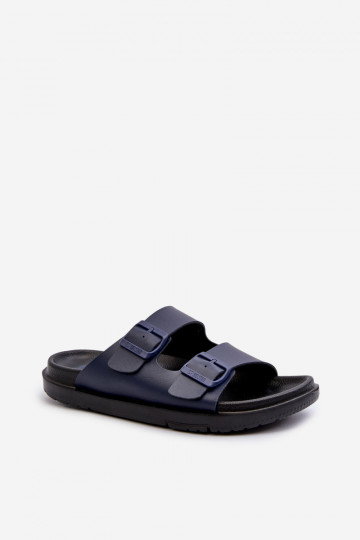 Ciabatte leggere da uomo con fibbie Big Star NN174593 blu scuro