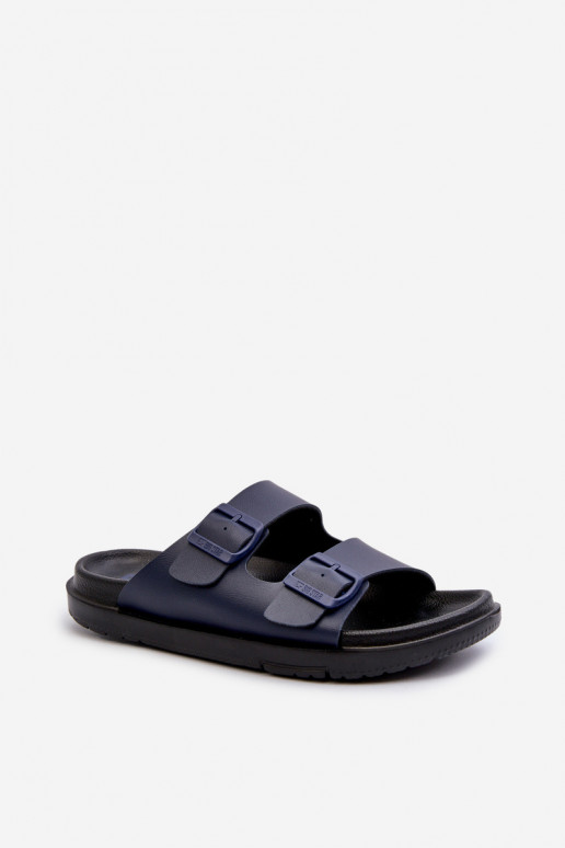 Ciabatte leggere da uomo con fibbie Big Star NN174593 blu scuro