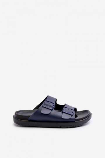 Ciabatte leggere da uomo con fibbie Big Star NN174593 blu scuro 2