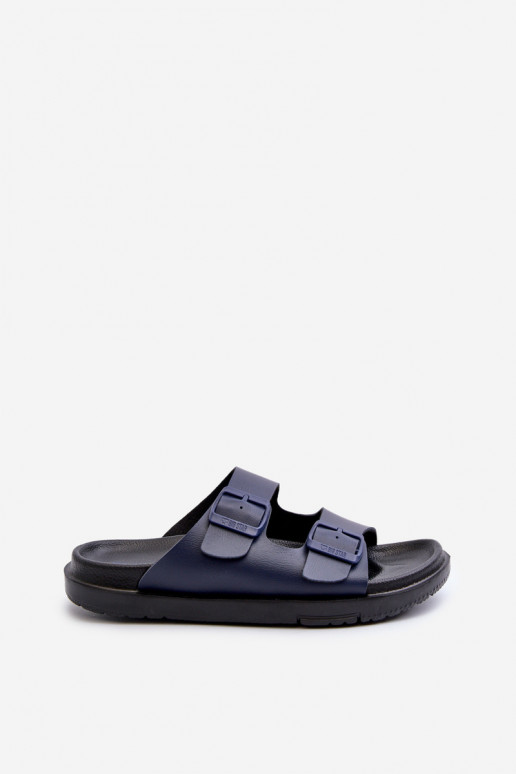 Ciabatte leggere da uomo con fibbie Big Star NN174593 blu scuro
