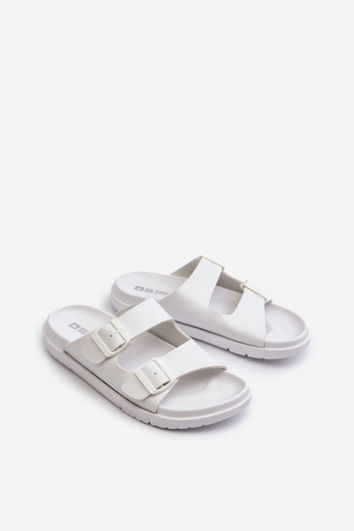 Ciabatte leggere da uomo con fibbie Big Star NN174594 colore bianco
