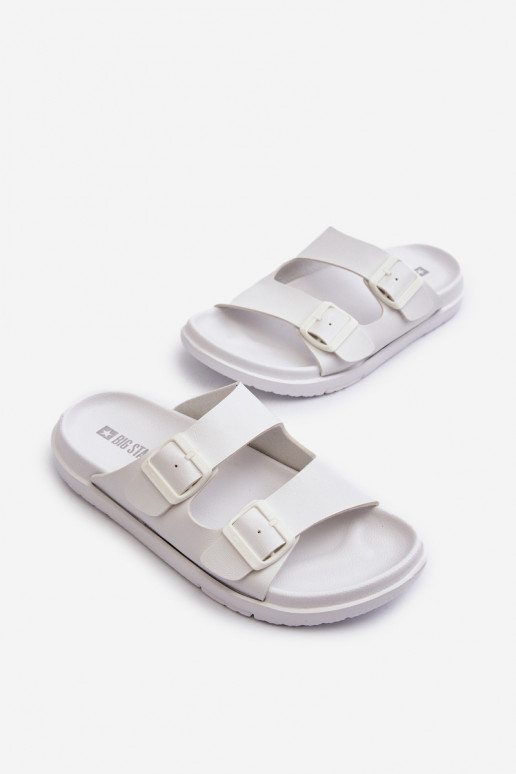 Ciabatte leggere da uomo con fibbie Big Star NN174594 colore bianco