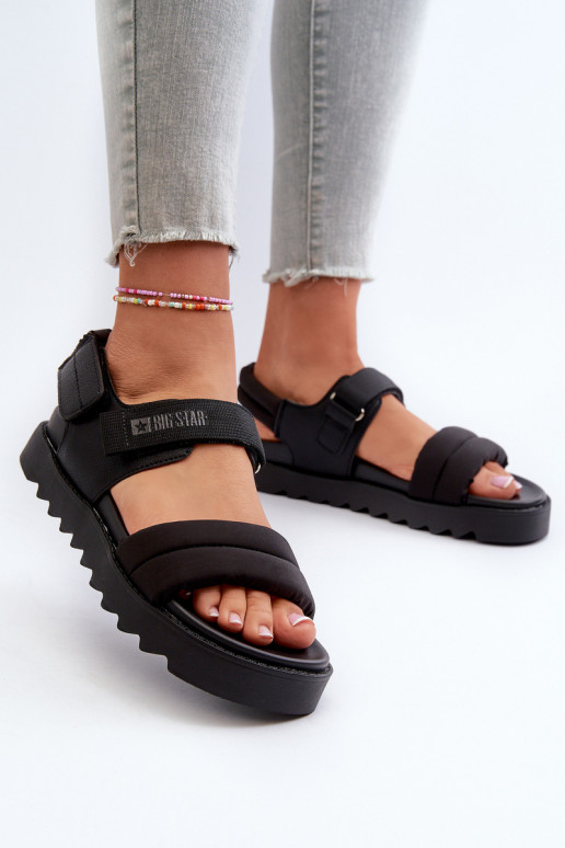 Sandali da donna con plateau Big Star NN274750 colore nero
