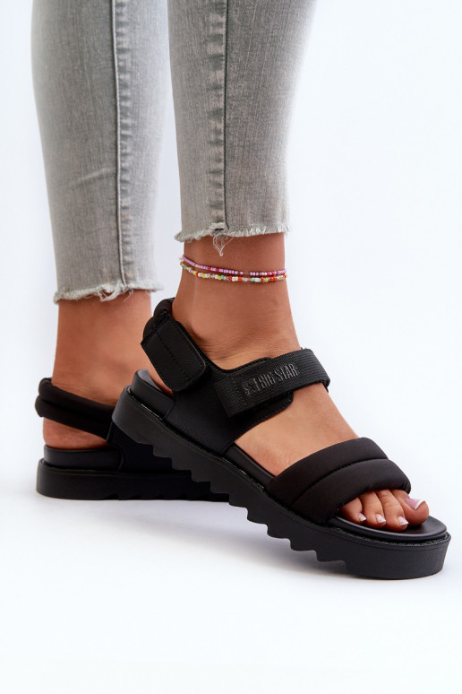 Sandali da donna con plateau Big Star NN274750 colore nero