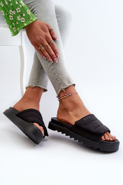 Ciabatte con plateau Big Star NN274772 colore nero