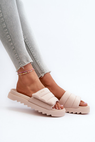 Ciabatte con plateau Big Star NN274773 beige 2