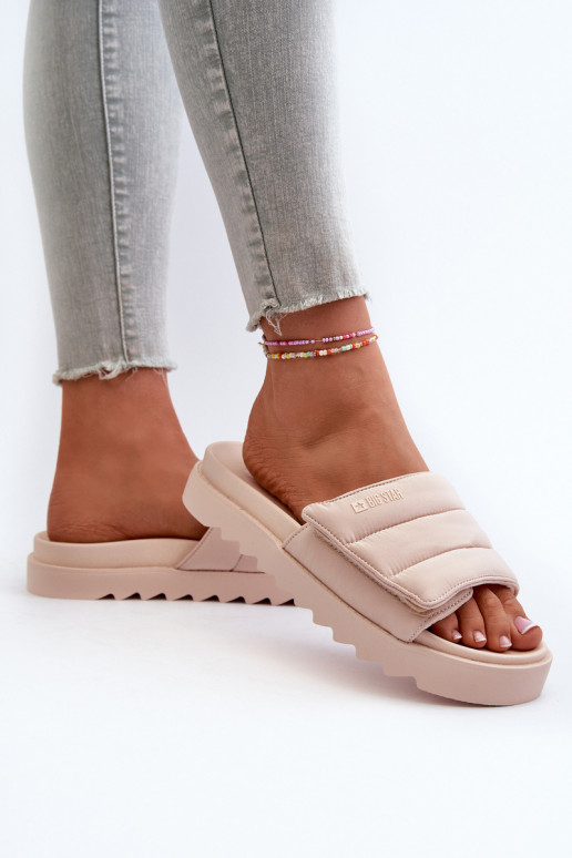 Ciabatte con plateau Big Star NN274773 beige