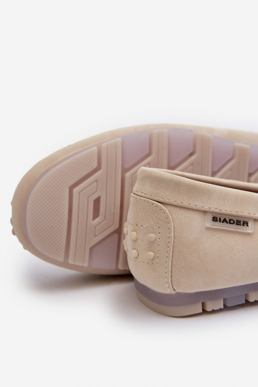 mocassini da donna realizzati in ecopelle nel colore avorio Celoria