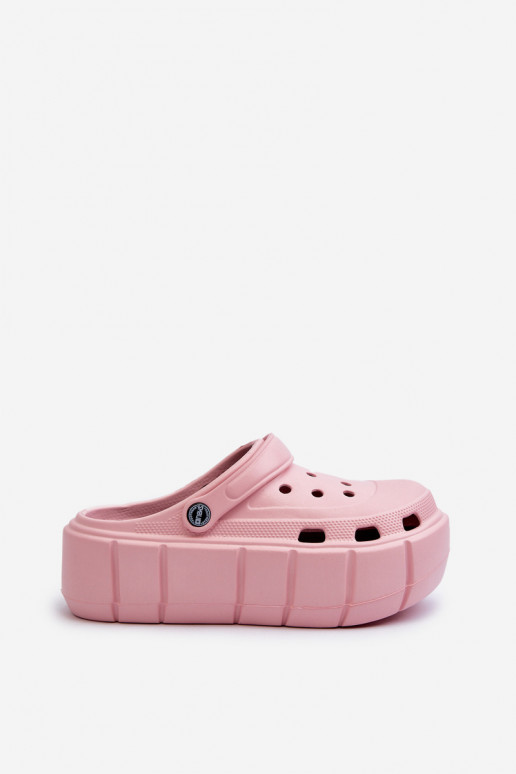 Ciabatte leggere Ciabatte da donna con plateau in colore rosa Itubia