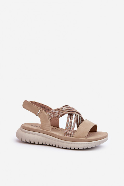 Comodi sandali con chiusure adesive nel colore beige Ceclea Comodi sandali con chiusure adesive nel colore beige Ceclea