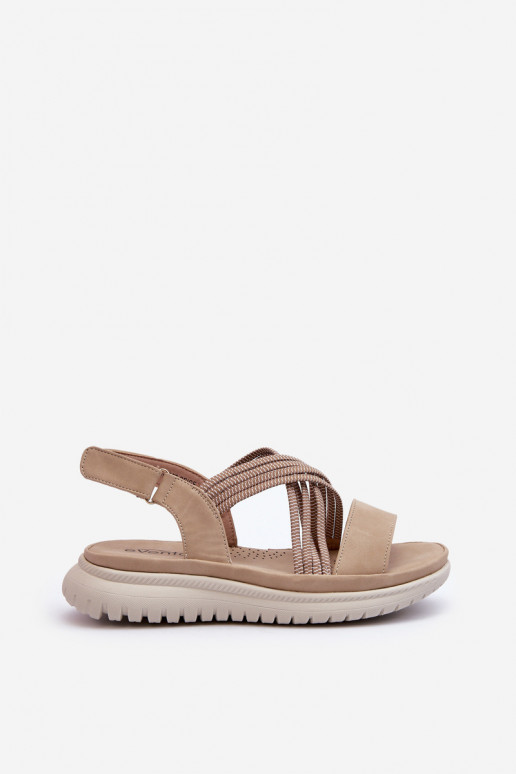 Comodi sandali con chiusure adesive nel colore beige Ceclea Comodi sandali con chiusure adesive nel colore beige Ceclea