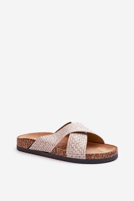 Infradito da donna con plateau beige Tesolen