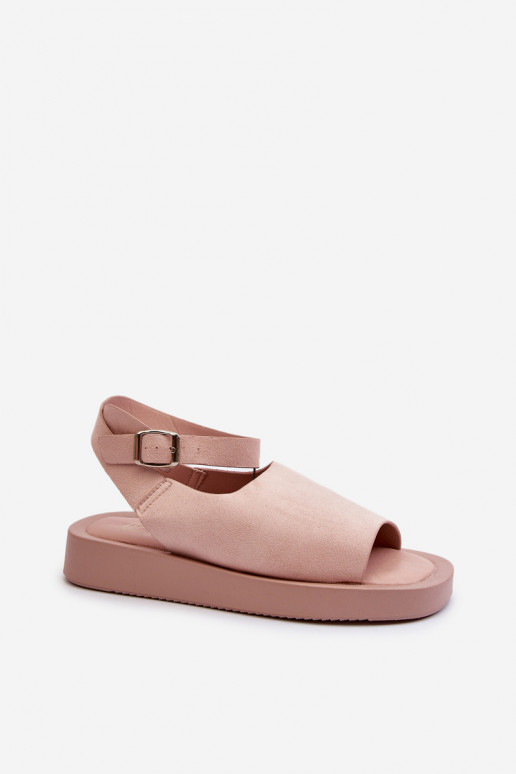 Comodi sandali da donna con plateau in colore rosa Rubie