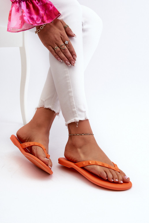 Pantofole Elastyczne dai piedi colti JJ285254 colore arancione