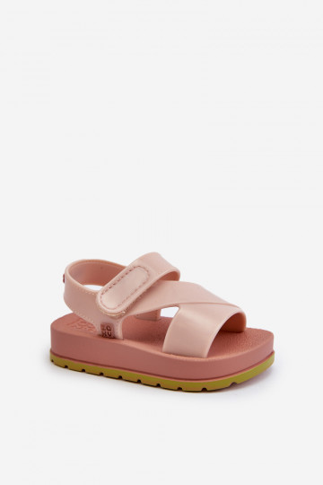 Sandali da bambino con chiusure adesive LL385002 Tonalità rosa chiaro