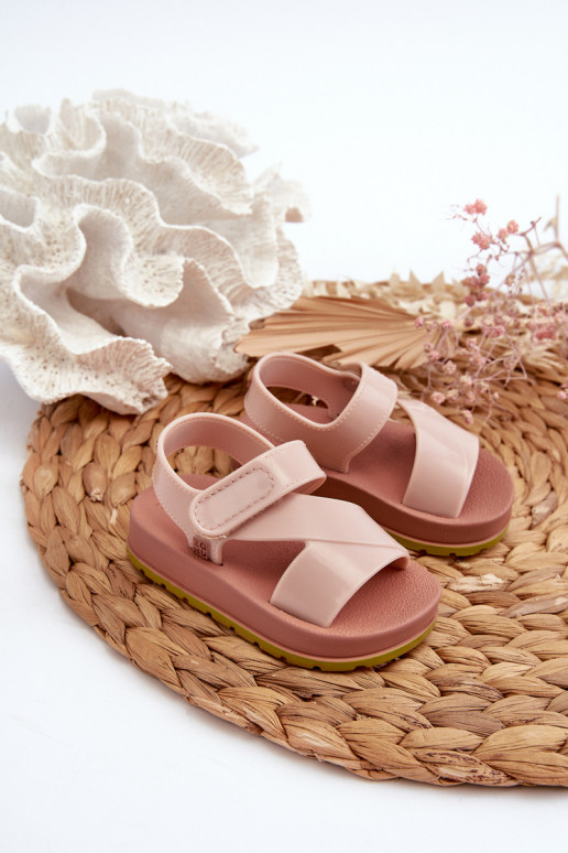 Sandali da bambino con chiusure adesive LL385002 Tonalità rosa chiaro Sandali da bambino con chiusure adesive LL385002 Tonalità rosa chiaro