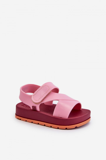 Sandali da bambino con chiusure adesive LL385001 colore rosa 2