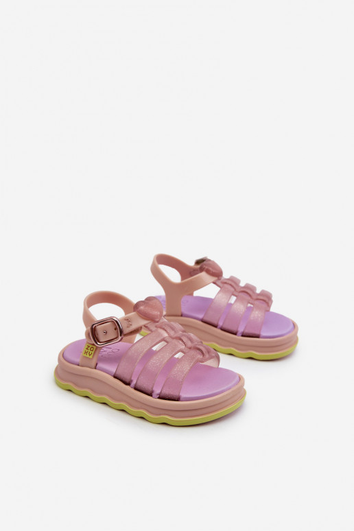 Sandali da bambino con chiusure adesive NN385020 Colore viola