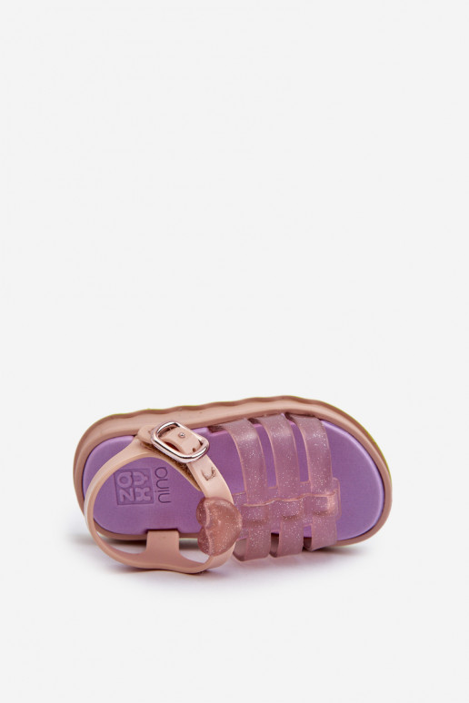 Sandali da bambino con chiusure adesive NN385020 Colore viola