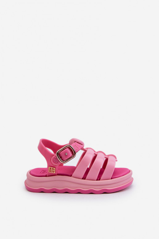Sandali da bambino con chiusure adesive NN385018 colore rosa