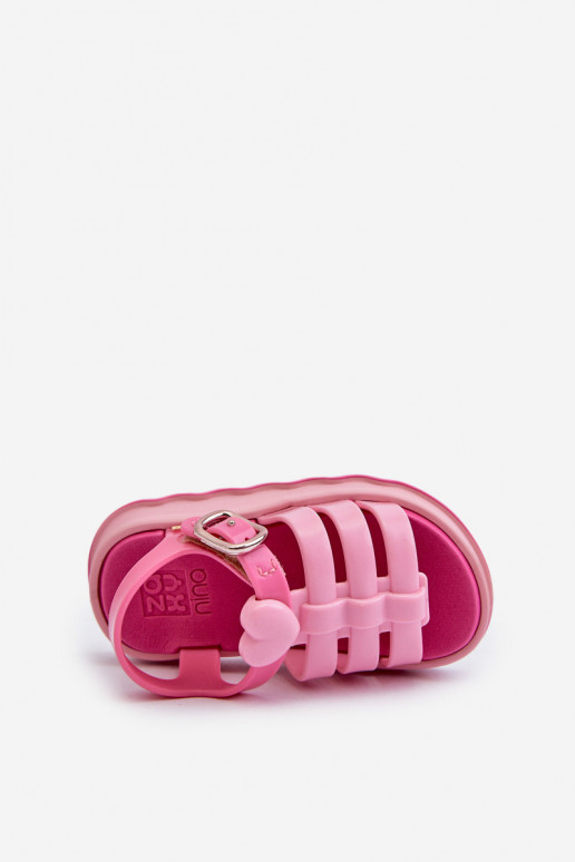 Sandali da bambino con chiusure adesive NN385018 colore rosa