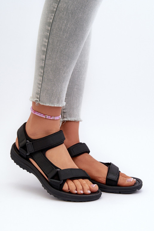 Sandali da donna stile sportivo colore nero Lumeria