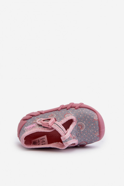 Comode ciabatte da bambino BEFADO 110N490 colore grigio-rosa
