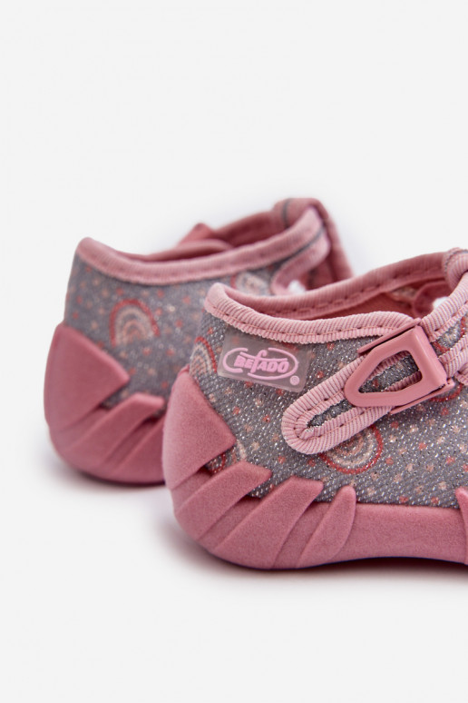 Comode ciabatte da bambino BEFADO 110N490 colore grigio-rosa