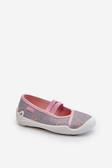 Pantofole Ballerine We Wzorki Befado 116X328 colore grigio-rosa