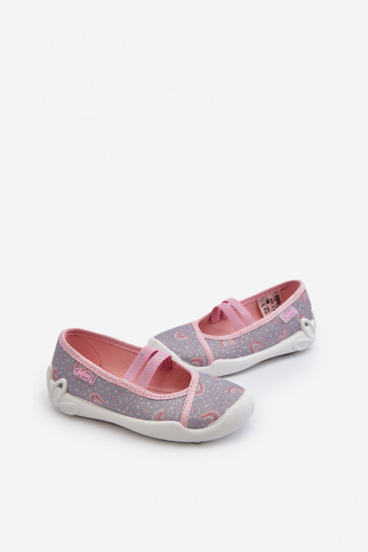 Pantofole Ballerine We Wzorki Befado 116X328 colore grigio-rosa