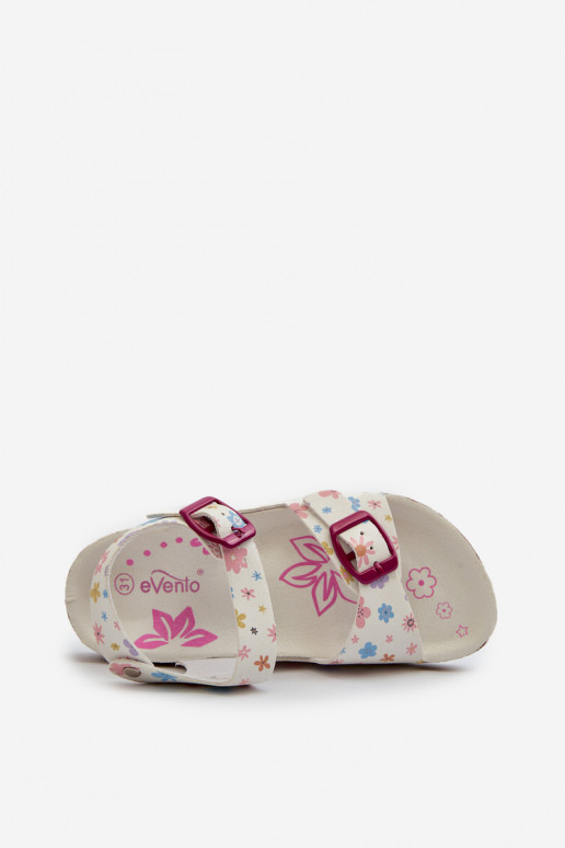 sandali Bambini con fiori con fibbie in colore bianco Memoria